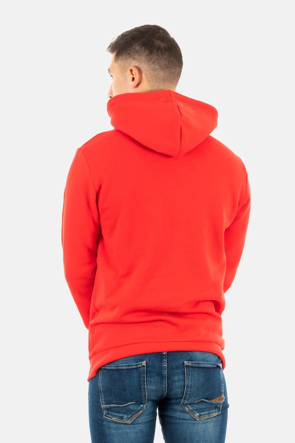 adidas Felpa Cappuccio Dx3614 Trefoil Hoodie Col.Rosso