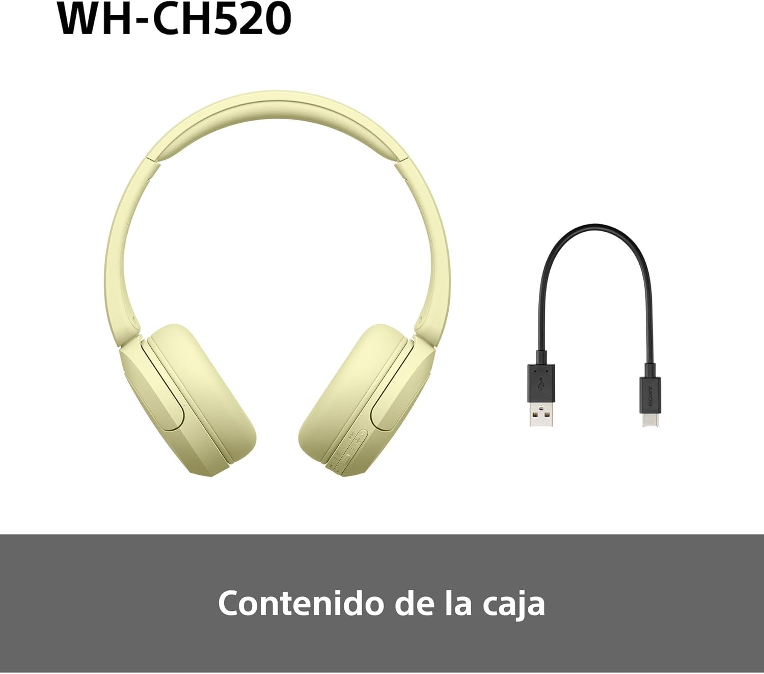 Sony WH-CH520 Auriculares Bluetooth con 50 h de batería, Sonido DSEE y micrófono Integrado, Amarillo 10