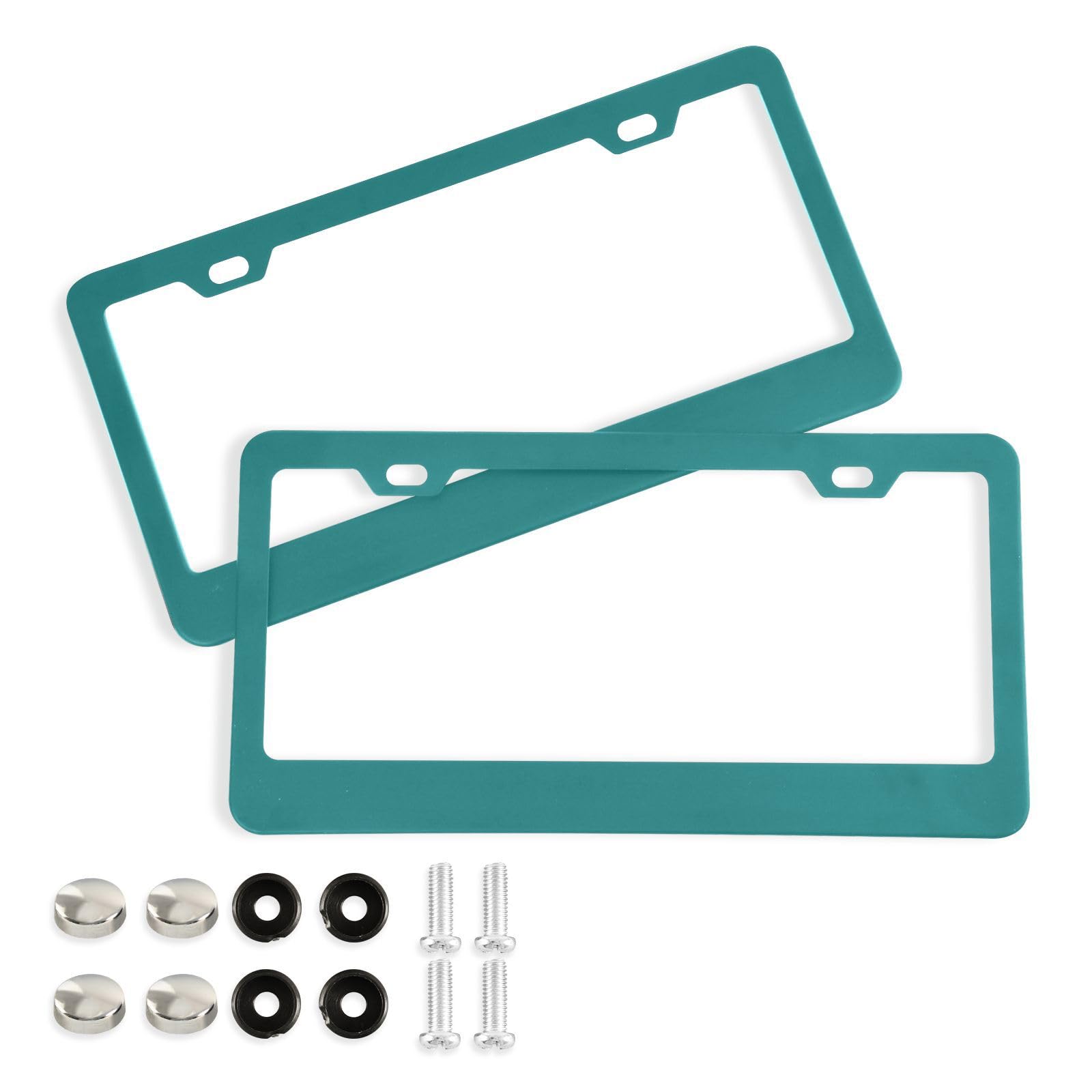 Amazon.com: Msyxl 2PCS License Plate Frame Dark Teal Green Solid