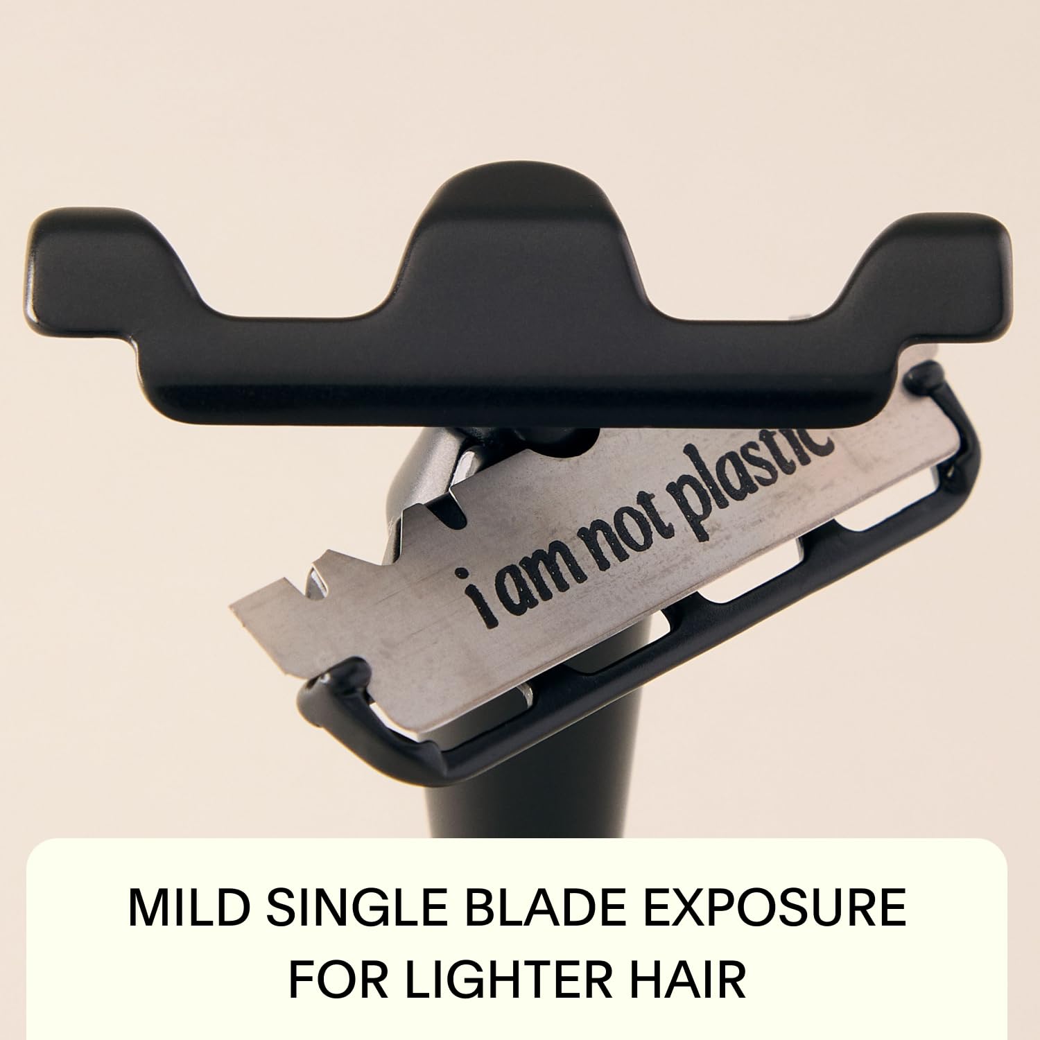 Leaf Shave | Leaf Twig Razor Set, Includes Twig Razor, Matching Stand, 50-Pack Single-Edge Blade Refills, and Blade Bank - Black