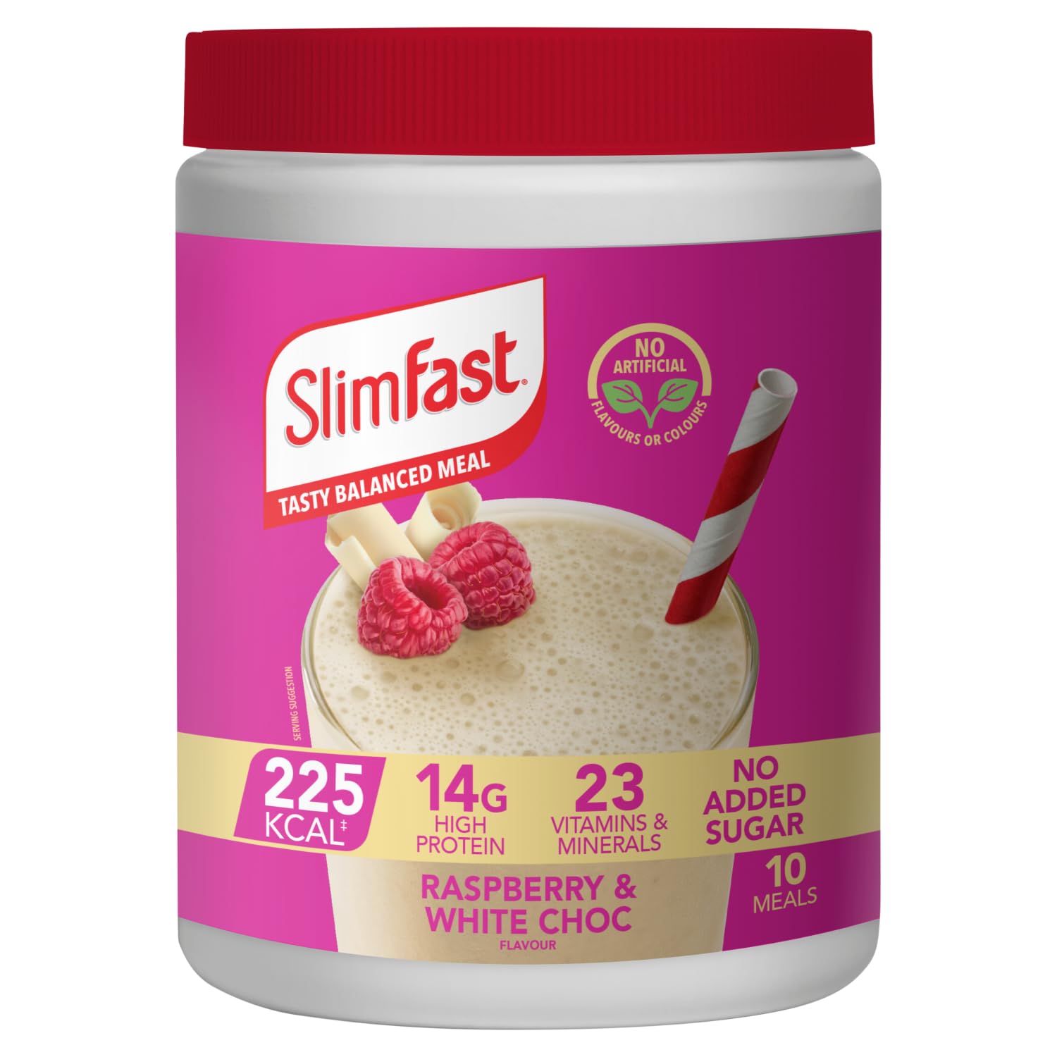 SlimFast Boîte en poudre Framboise et chocolat blanc 365 g