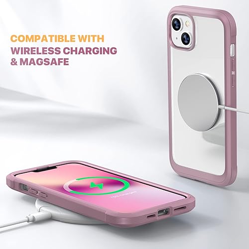 Miniatura 985 de Diaclara - Funda diseñada para iPhone 14 Pro Max, resistente, de cuerpo completo, con protector de pantalla sensible al tacto y antiarañazos + Blanco