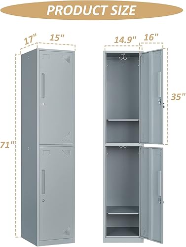 Miniatura 3 de Taquillas de metal para empleados, armario de acero grande, armario de pared de metal, caja de seguridad para empleados de oficina, gabinete de