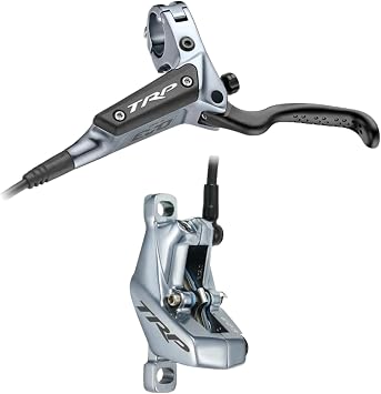TRP DH-R EVO HD-M846 Bicycle Disc Brake & Lever | Rear, Hydraulic, Post Mount | Left Lever | Silver Grey