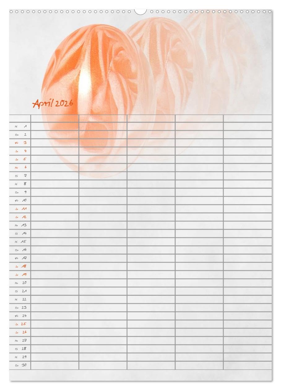 Familienplaner für die Küche. (hochwertiger Premium Wandkalender 2026 DIN A2 hoch), Kunstdruck in Hochglanz