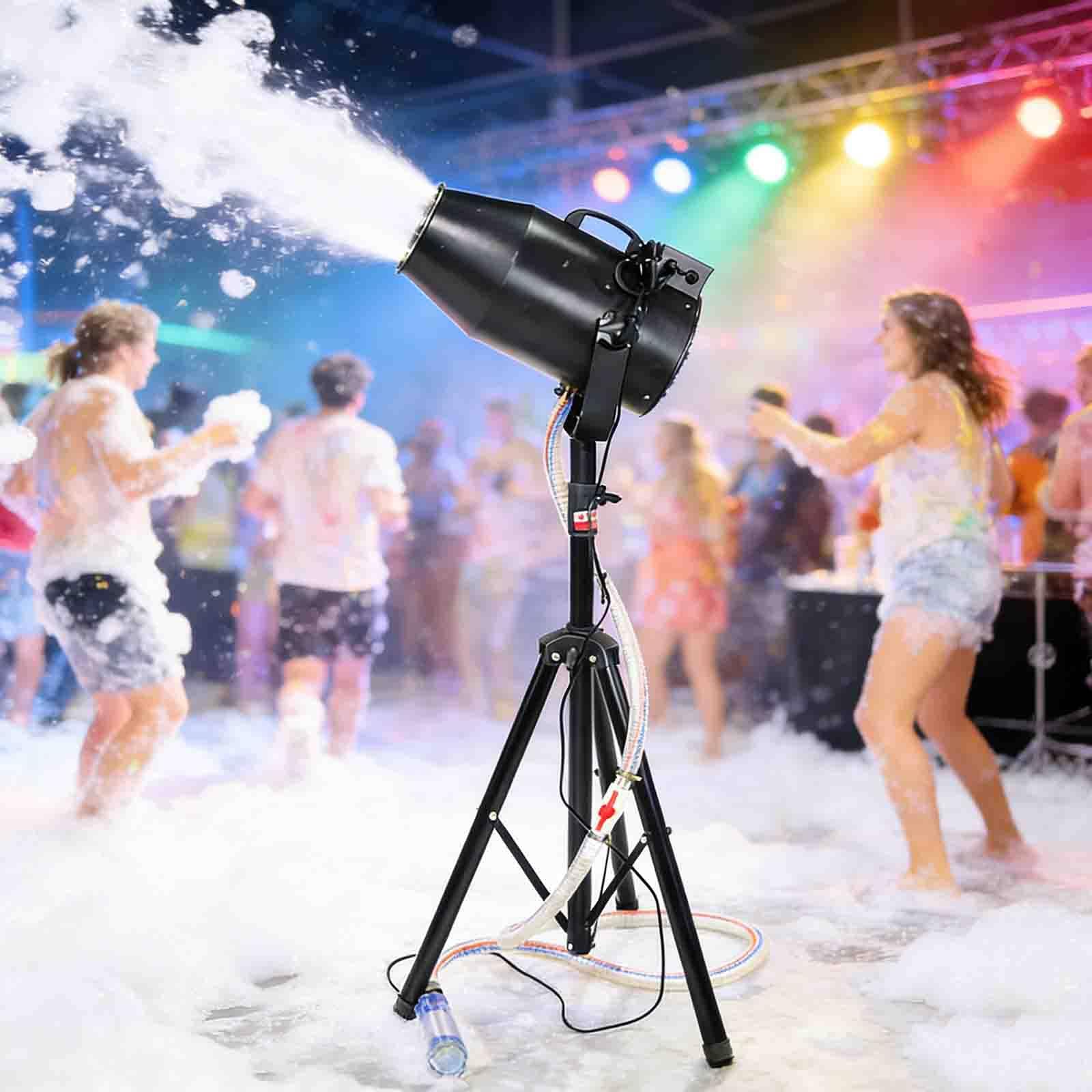 Máquina Espuma Fiestas de 1000W, Máquina Espuma Escenario,cañón de Espuma Black-Plugin