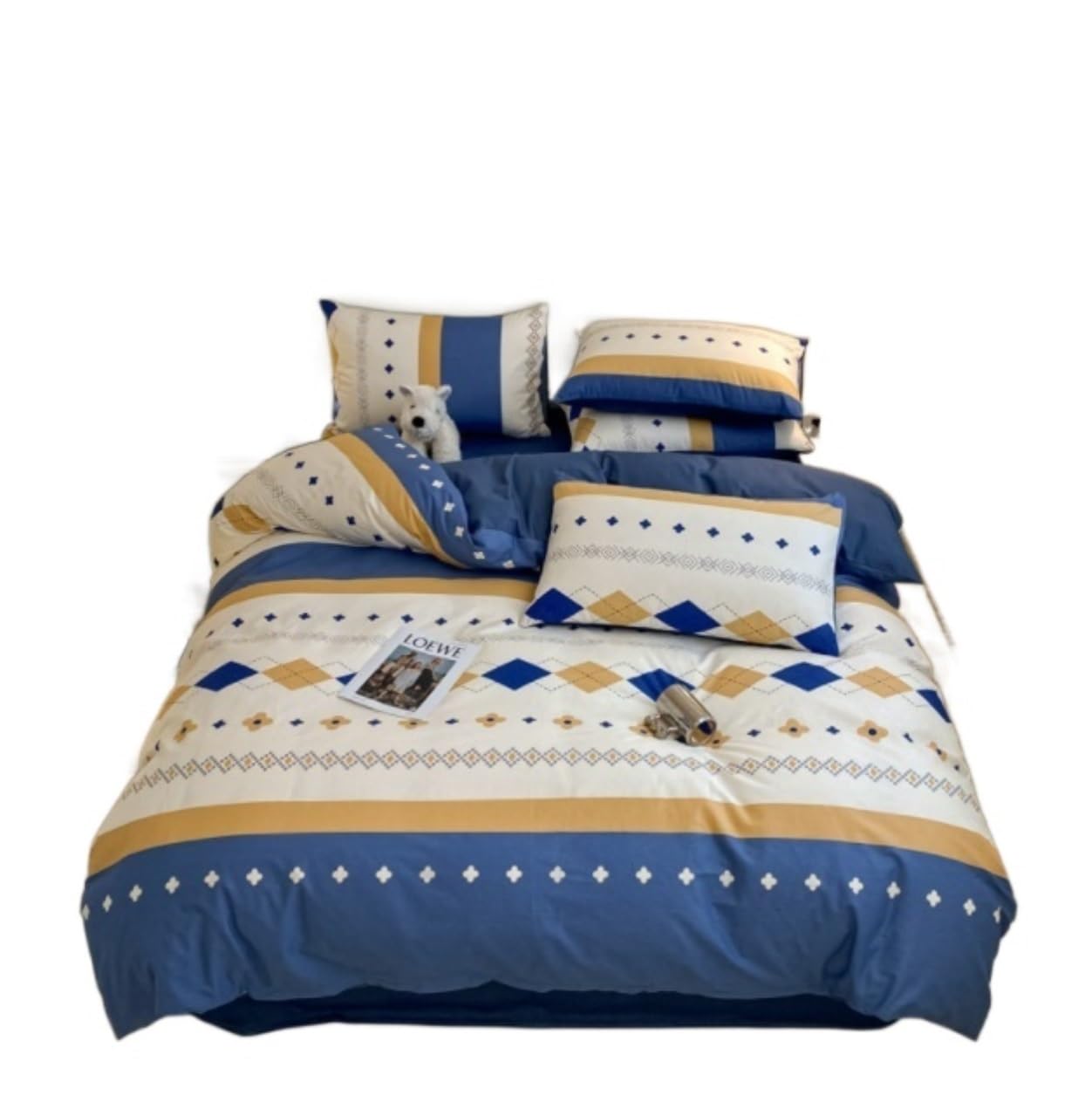 Bed Sheet Set Bedding Set Bedding Sheet Set Bedding Set 4 Pieces Cotton 4-Piece Dormitory Student Sheet Set Bedding Four-Piece Sheet Sets (Color : H, Size : 2m Bed)