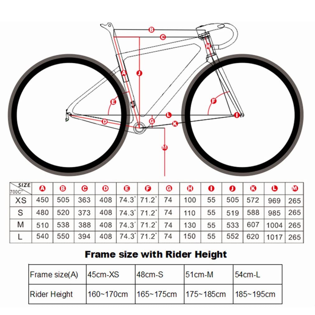 HIMALO 700C Road Bike Frameset Carbon C Brake Frame 45/48/51/54CM BB86 100/130mm QR Frame Set Full Internal Routing(48CM Silver)