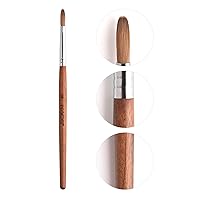 Vista 8 de Pincel profesional Kolinsky de pelo de marta para arte de uñas acrílicas, de madera roja (n.º 10)