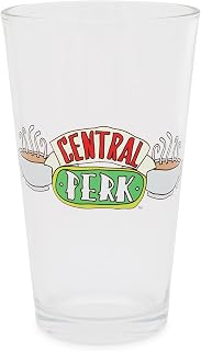 Silver Buffalo Friends Central Perk Logo Pint Glass, 16 Ounces