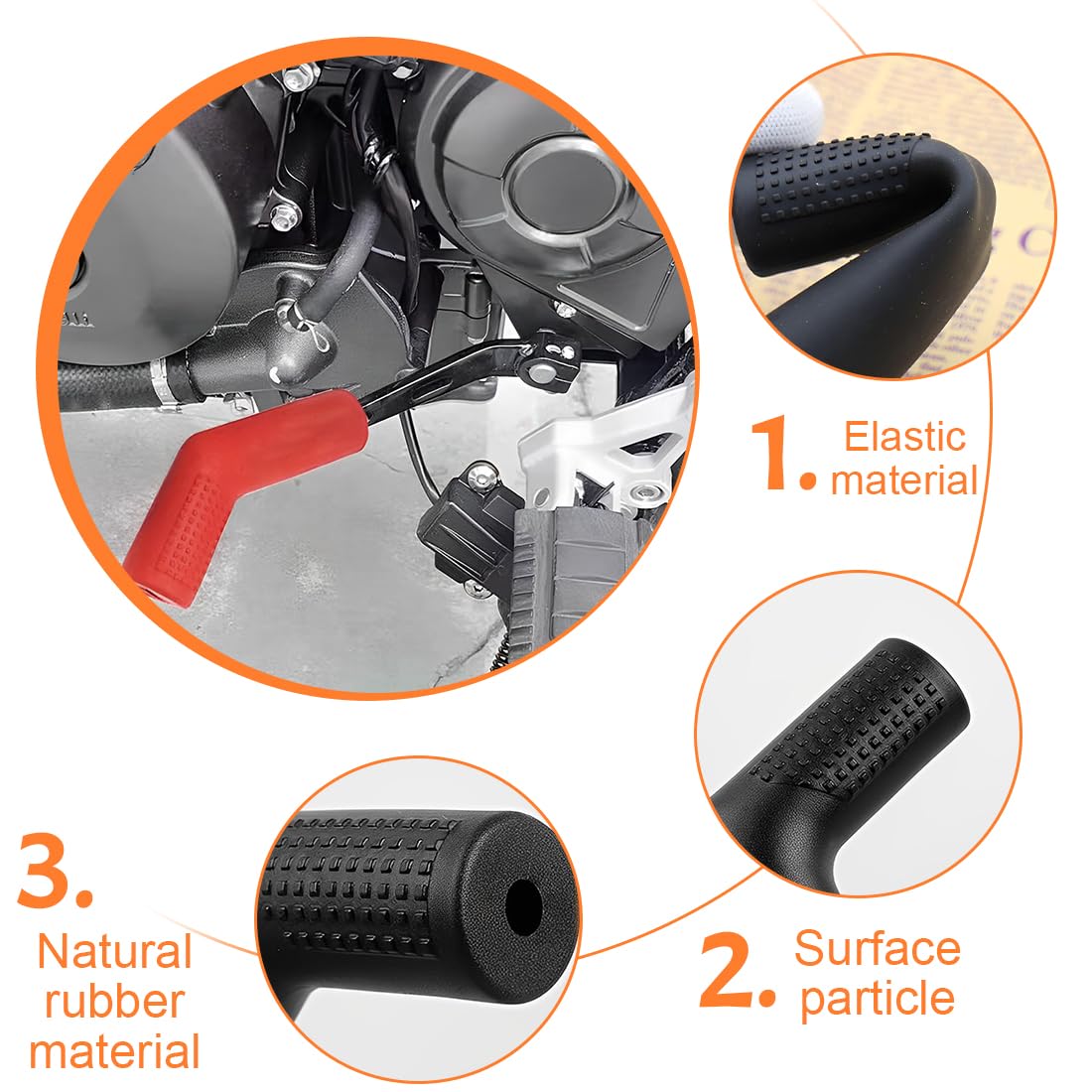 4 Pezzi Protezione Leva Del Cambio In Gomma Per Moto Copri Leva Cambio Moto Protezione Per Leva Del Cambio In Gomma Universale Protezione Leva Cambio Per Moto (Blu/Rosso/Nero/Arancione)