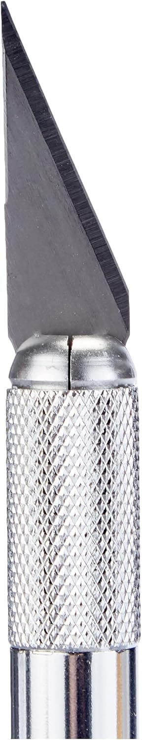 Westcott E-84010 00 Chisel with Metal Handle and Replaceable Blades, 12 cm, Silver