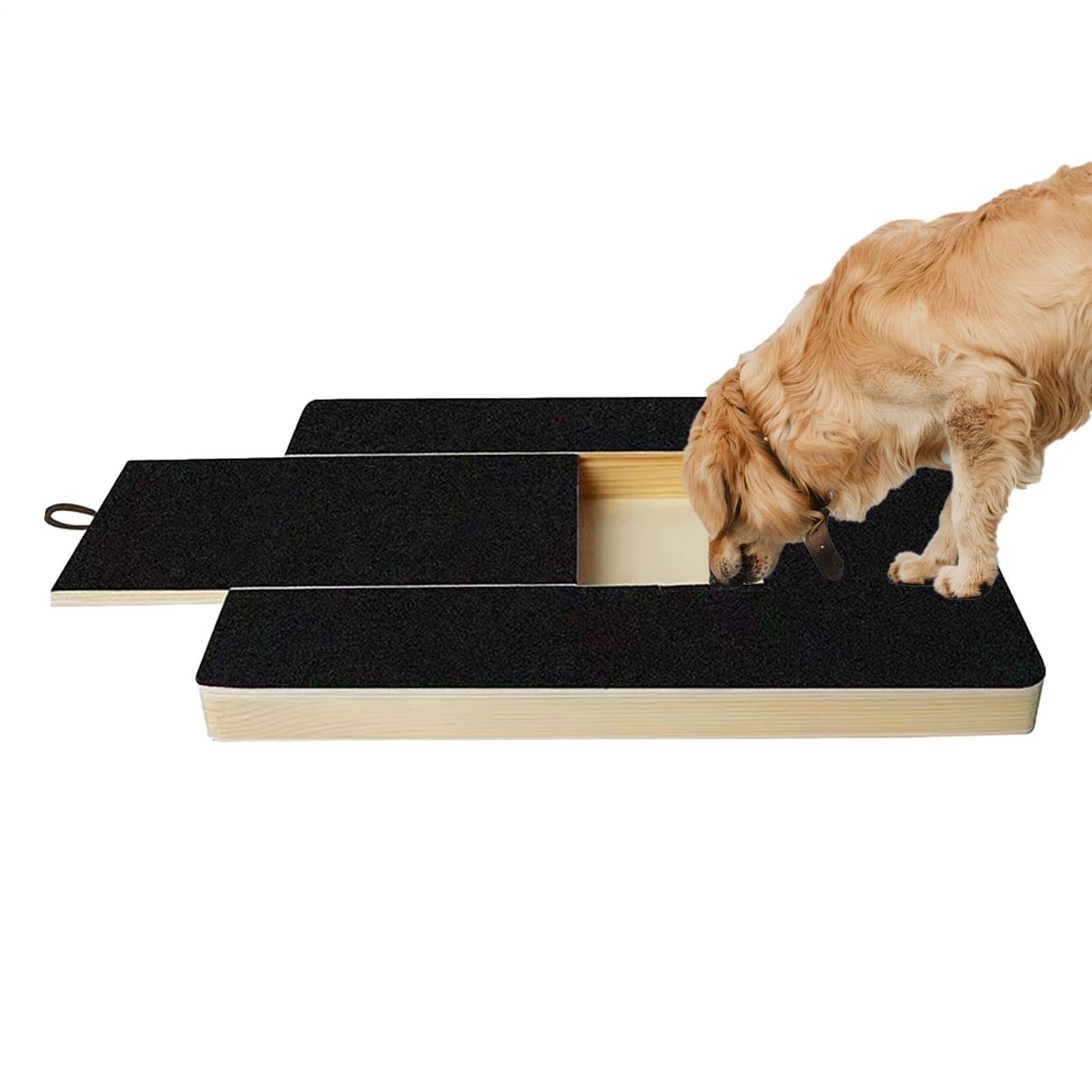 Dog Nail Scratch Board For Large Dogs, Wooden Pet Scratcher Pad With Built-in Treat Box Dog Nail Scratch Board File For Canine Paw Care, Stress-Free Indoor Grooming Alternative To Clippers For Pets