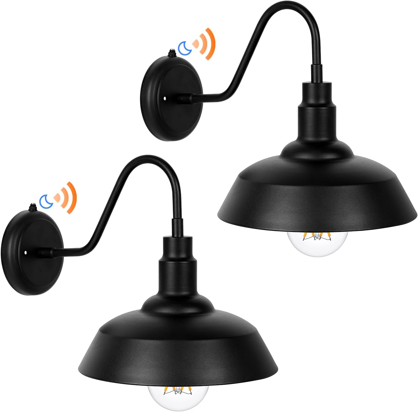 Sylvania General Lighting Sylvania 60121 Weymouth Sconce Light Vintage Fixture, LED, Flush Mount, Dimmable Bulb Included, Antique Black - California Compliant