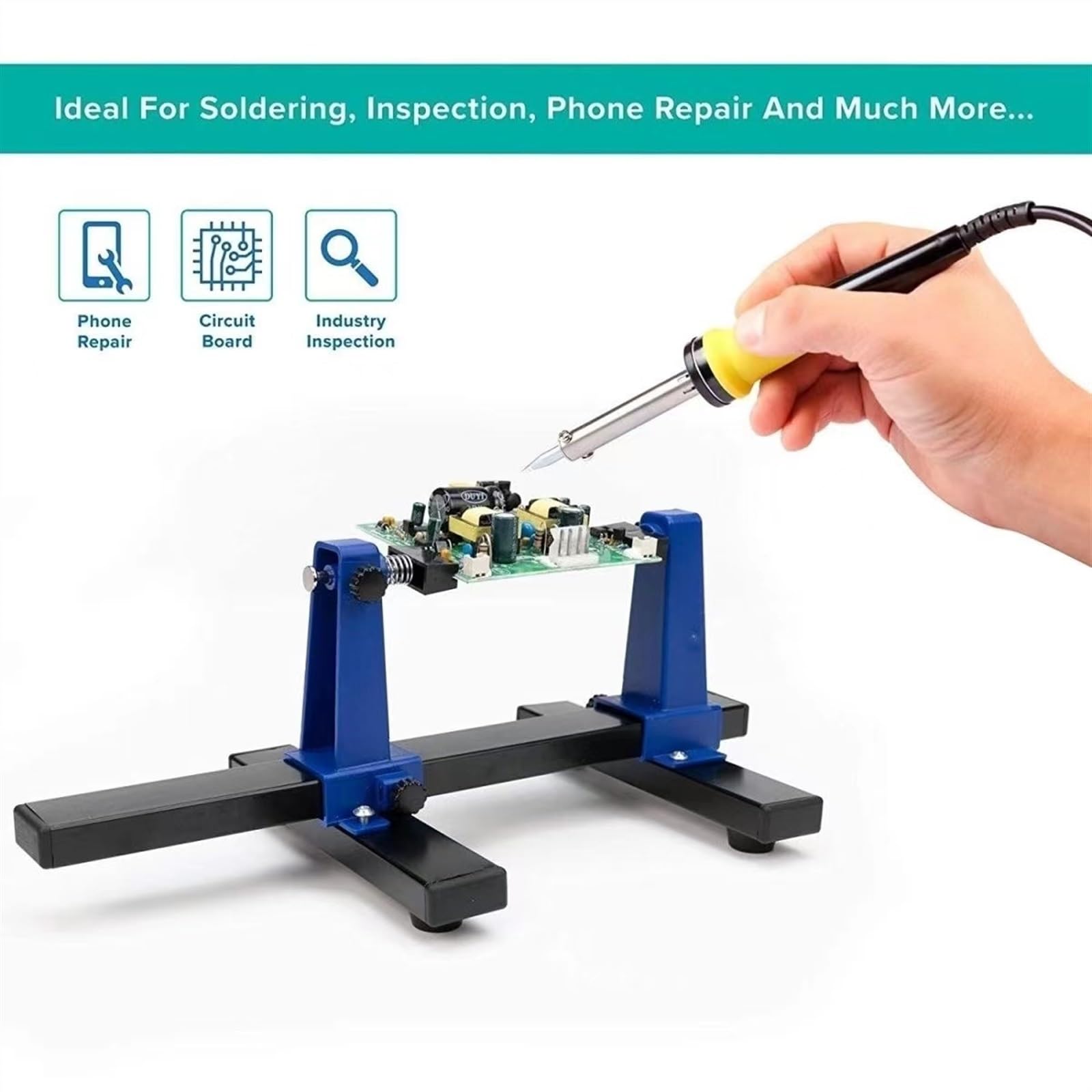 FACULX Pince Support PCB Réglable 360° - Support Soudure Circuit Imprimé 408mm