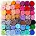 50 Colors Felting Wool Fibre Wool Yarn Roving for Needle Felting Hand Spinning DIY Craft Materials by MOMODA