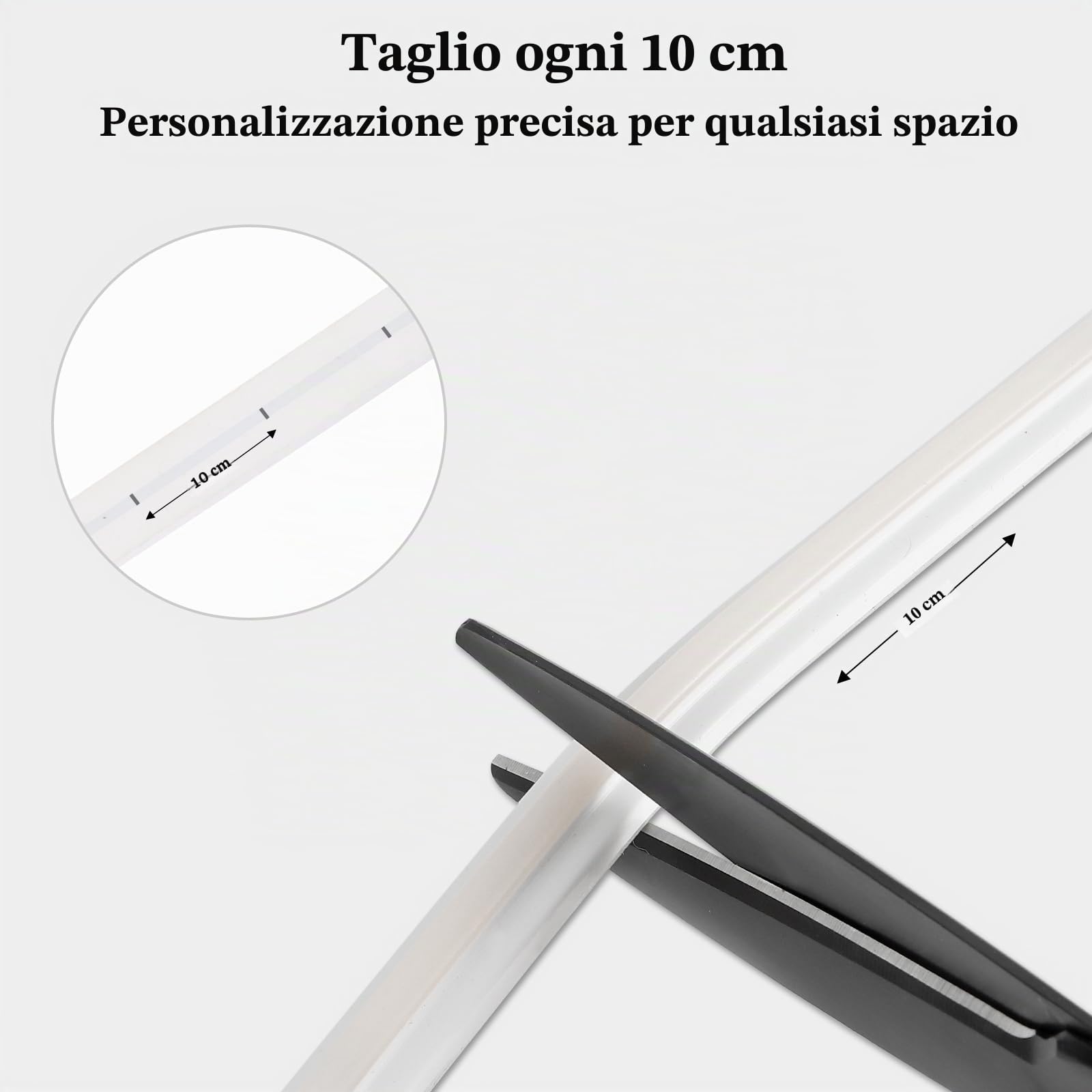 pcning 5M Strip LED COB 220V Adesivo 3000K Bianco Caldo da Interno Esterno, IP67 Impermeabile Striscia LED 5 Metri senza Trasformatore (Bianco Caldo, 5M)