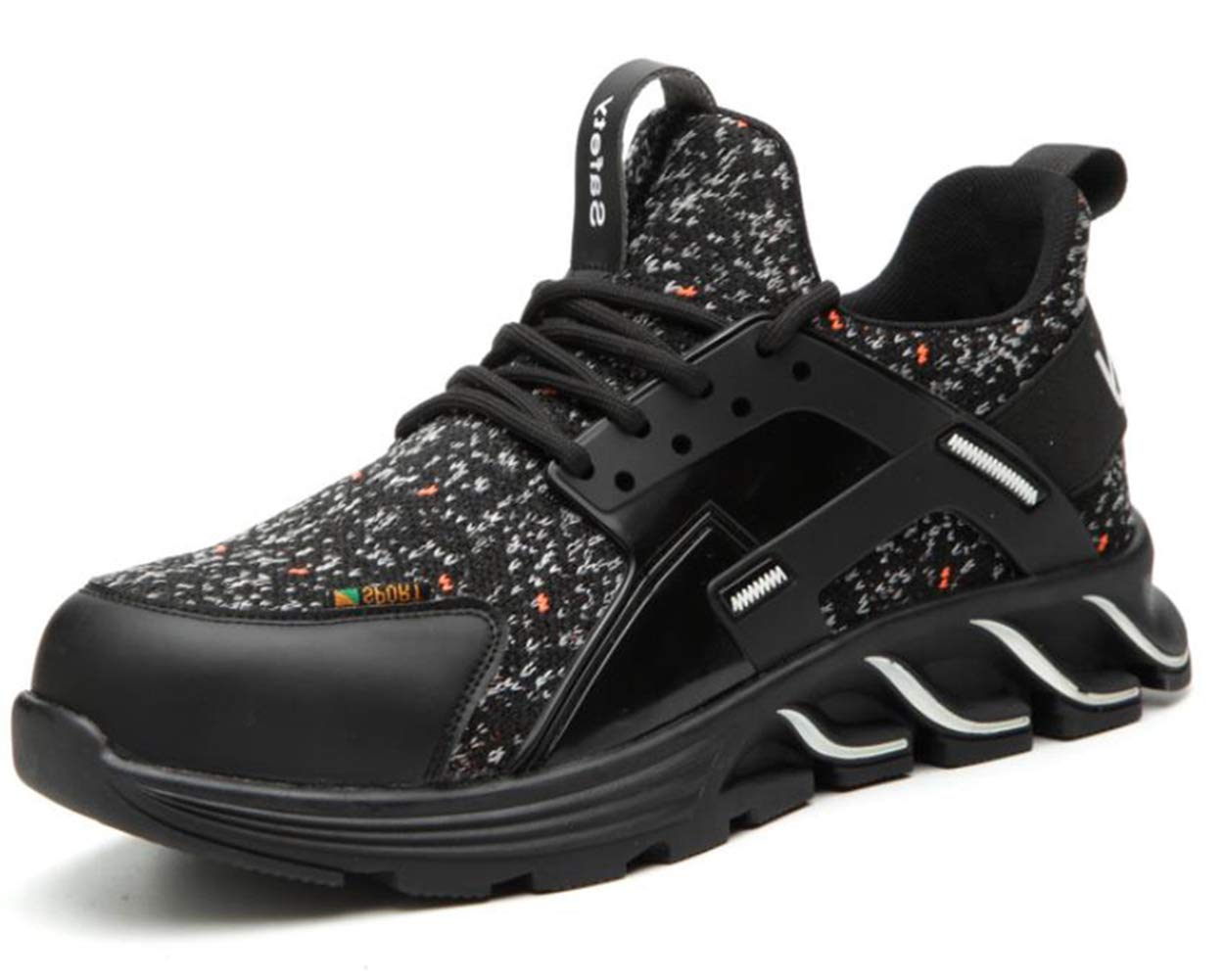 CanKun Work Safety Shoes,Kevlar Midsole Steel Toe Protective Shoes Work Shoes Men Boots Anti-Slip Breathable Sneakers,Black,47