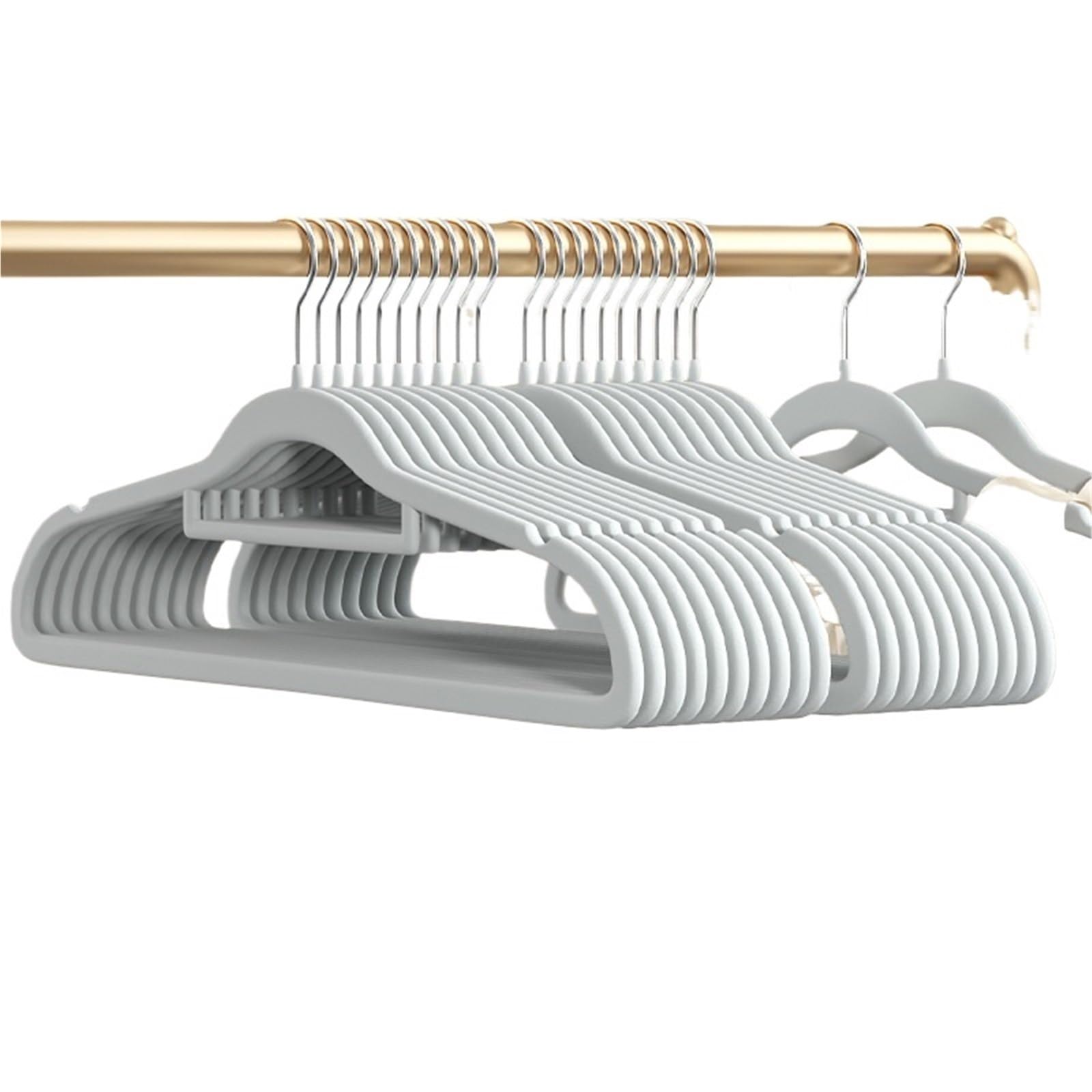 hangers 10/20pcs Velvet Hanger Non-Slip Flocking Multifunctional Clothes Hangers Suit Shirt Coat Organizer for home(Grey,10pcs)