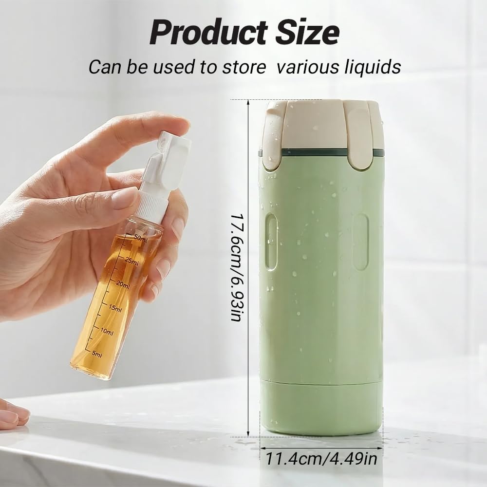 4-in-1-Reiseflaschenspender, 4 Stück, 30 ml, Reiseflaschen für Toilettenartikel, auslaufsichere Behälter in Reisegröße, tragbare Behälter für Shampoo, Lotion, Conditioner, Creme (2 x Weiß)