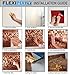 FLEXIPIXTILE, Modern Aluminum Mosaic Tile, Peel & Stick, Backsplash, Accent Wall, 1 sq.ft.,Copper Coin