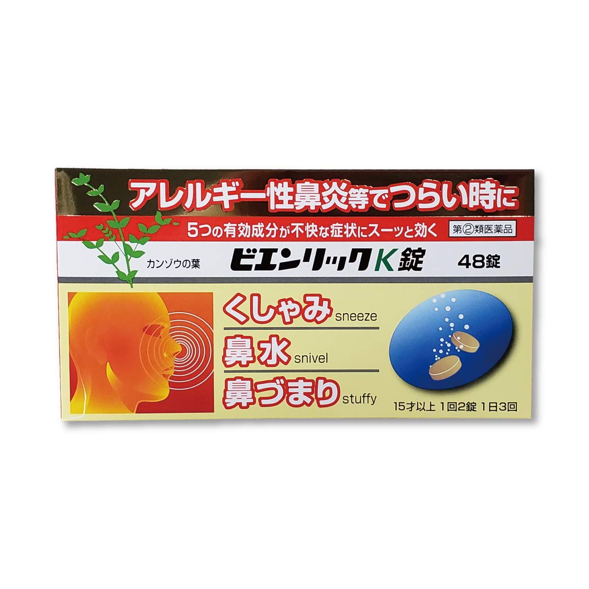 【指定第2類医薬品】ビエンリックK錠 48錠