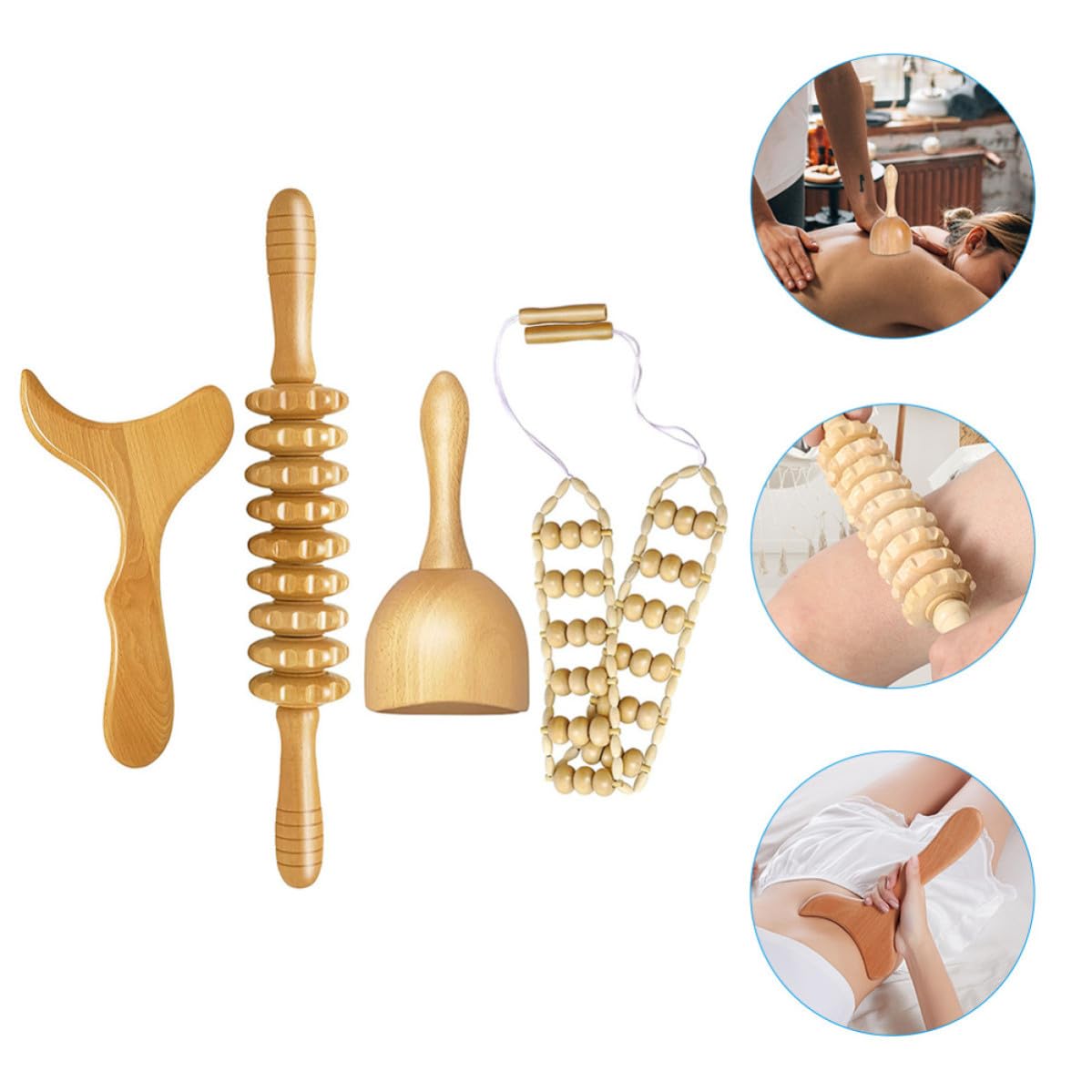 4 Stück Manuelles Rollenmassagegerät zur Schmerzlinderung Geruchlos Glatte Oberfläche für Heimgebrauch