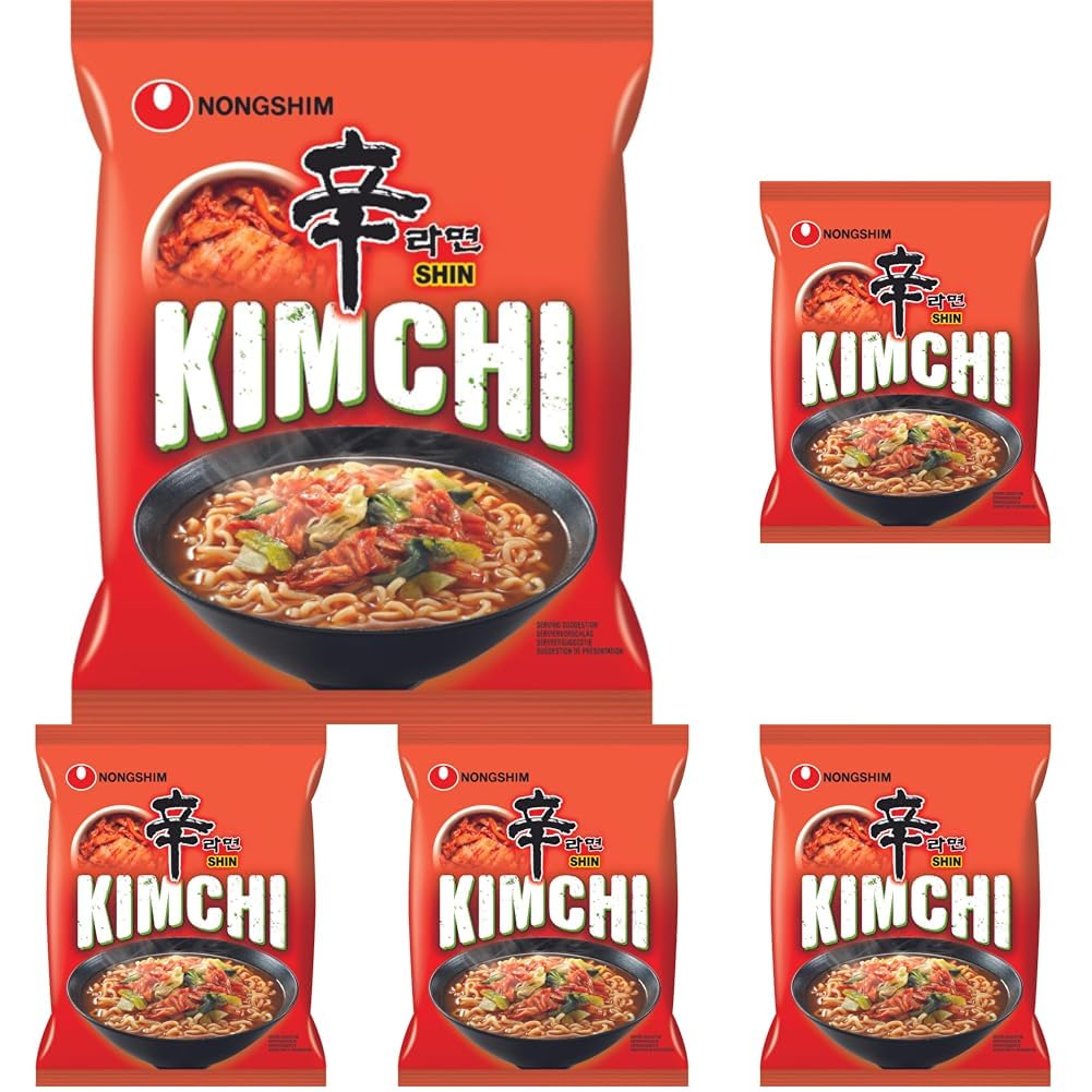 NONGSHIM - Instant Nudelsuppe Kimchi - (1 X 120 GR) (Packung mit 5)