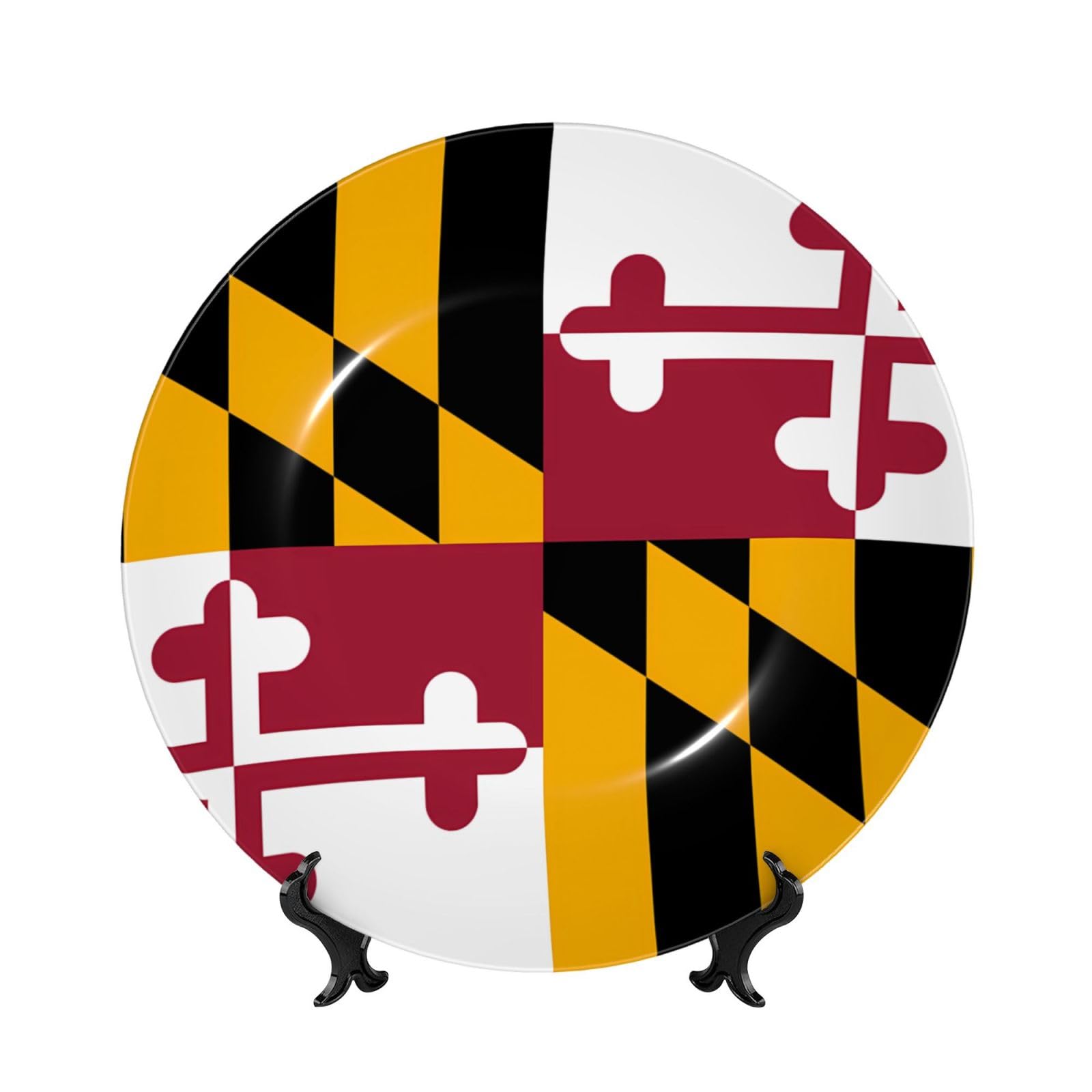 Drapeau de l'État du Maryland en porcelaine anglaise objet déco mural américain à suspendre