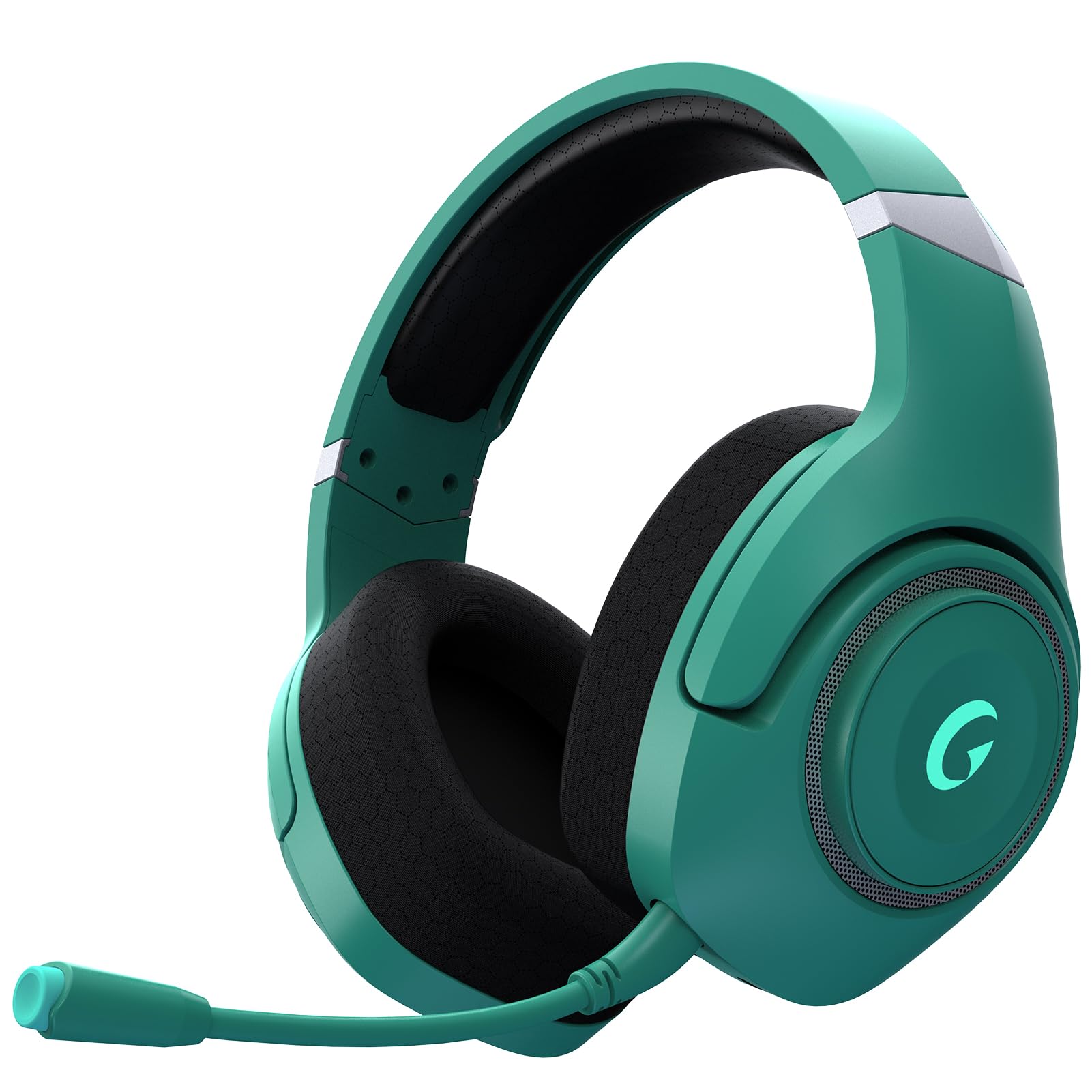 ENC Noise Cancelling Mic Gaming Headphones, 2.4GHz Wireless and Bluetooth 5.3 for PS5, PS4, PC, White, Captain 400