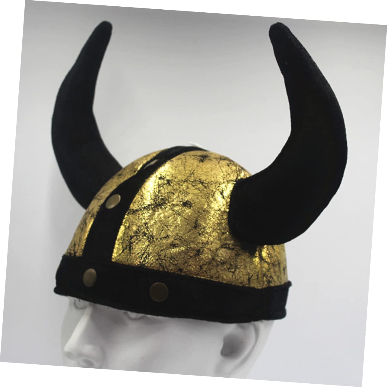 ABOOFAN 4 Piezas Adorno Cuerno Sombrero De Guerrero Gorras De Caballero Vestido De Disfraz Edad Única Poliéster Niñas Para Soldado Fiesta Cascos Favor Medio Prop Cosplay Decoración Buey