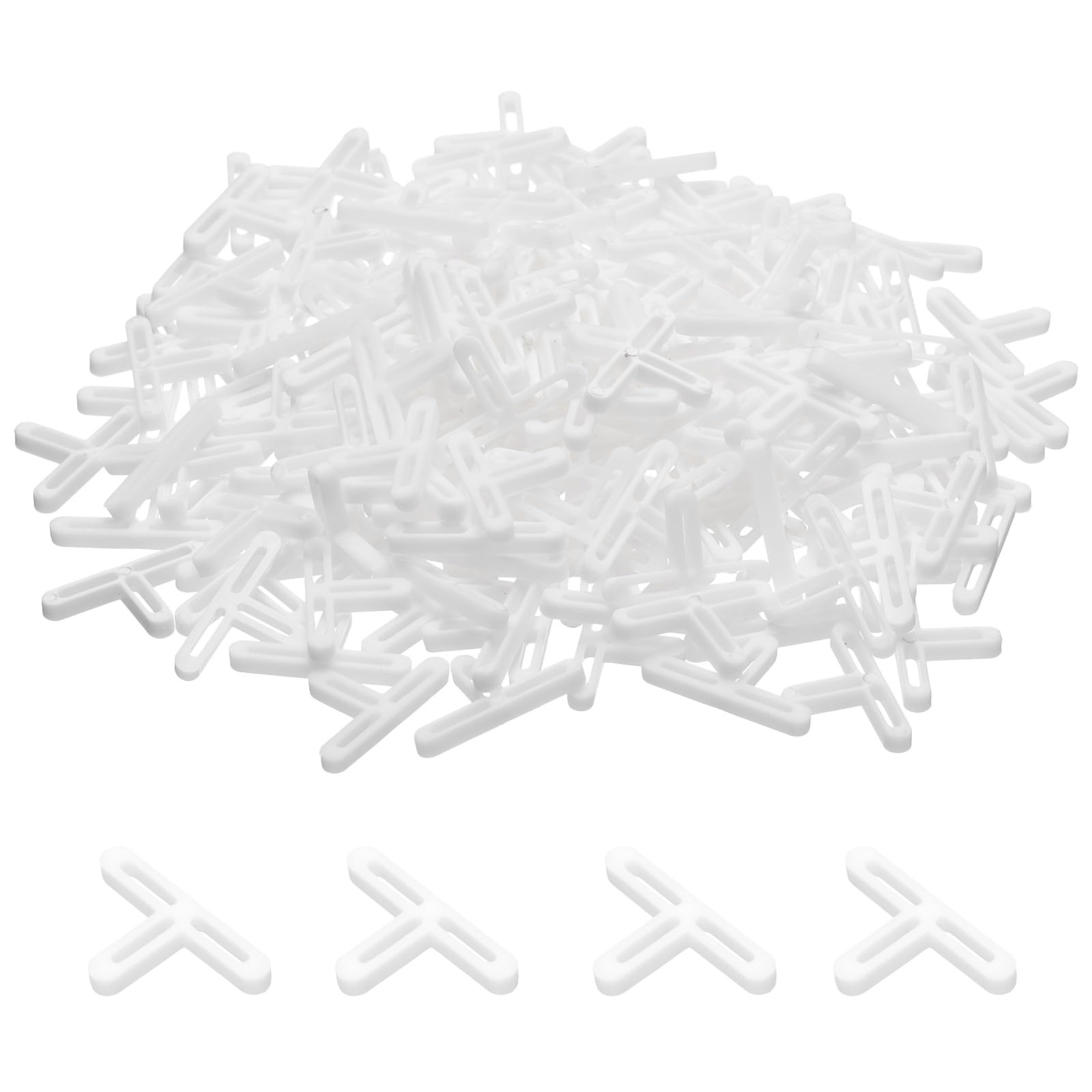 sourcing map 100pcs Tile Spacers 4mm Hard Plastic t Type Tiles Leveler Spacer Installation Ceramic Spacing Clips for Wall Floor