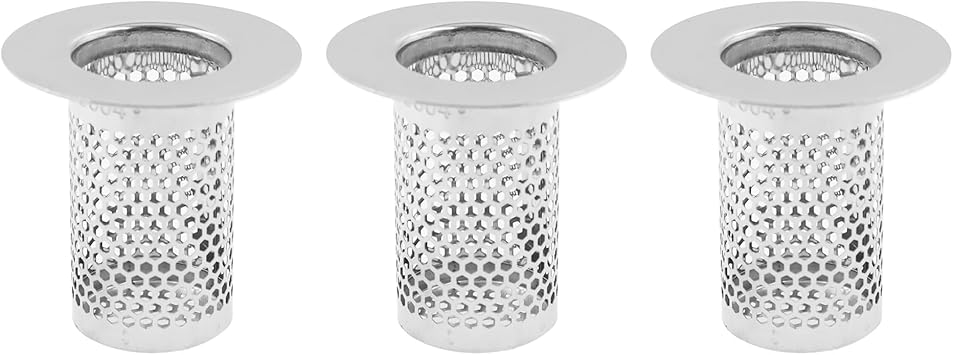 Shower Drain Strainer,304 Stainless Steel Bath Sink Strainer,Mesh Basket Floor Drain Strainer,TTZEZE Anti-Clog Bath Drain Strainer Bathtub Drain Cover 1.97x1.97