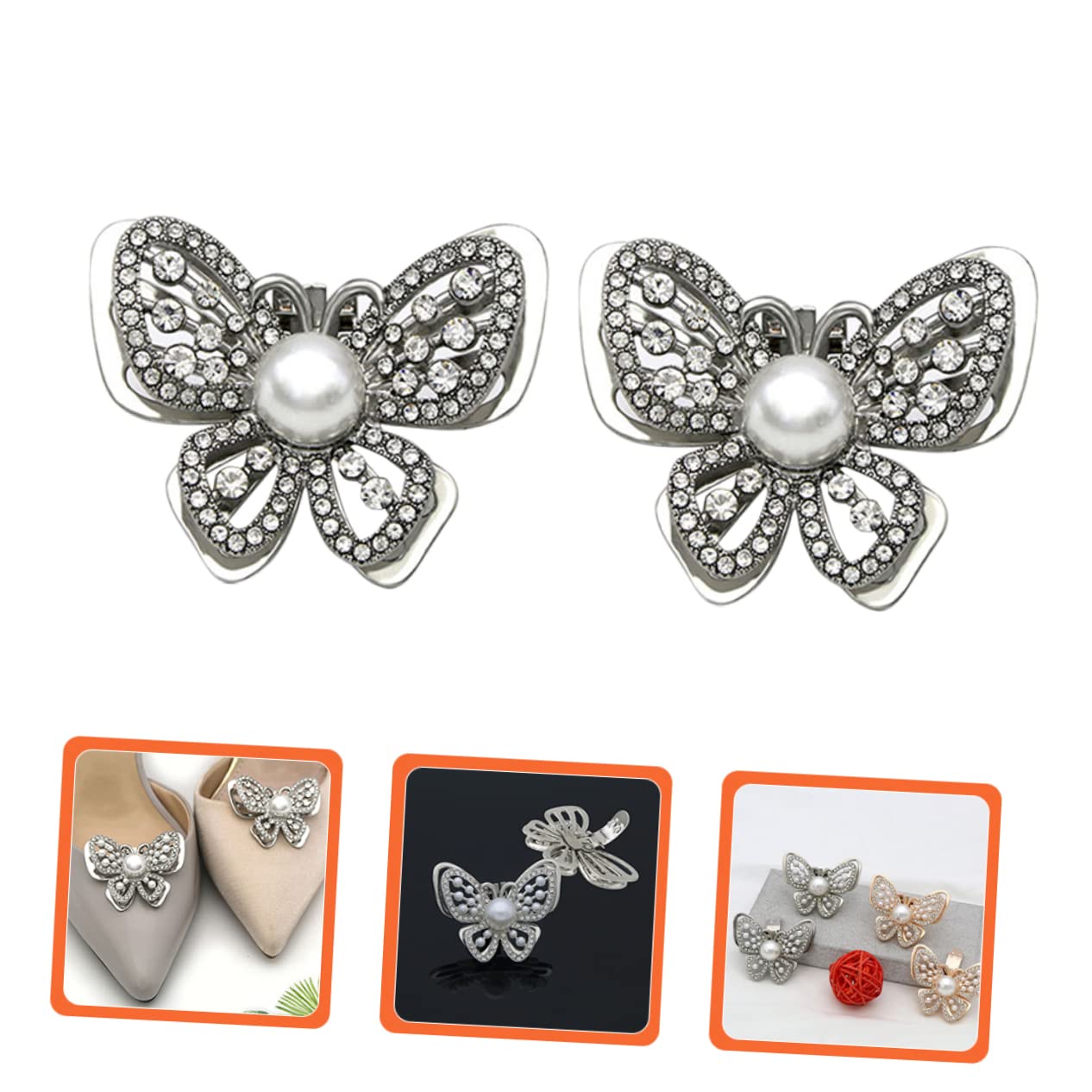 fibbia di strass hair charms hair jewelry scarpe sposa Nozze clip per cardigan gioielli per scarpe con strass da sposa gioielli con fermagli per scarpe da sposa lega Silver