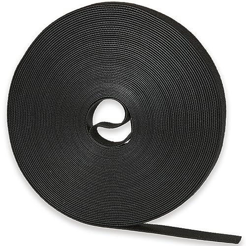 Image of 50 ft x 1 /2 inch Hook and Loop Roll, Reusable Fastening Cable Ties, Multi-Purpose Cable Management Wire Ties Cable Straps for Organizing Home, Office and Data Centers