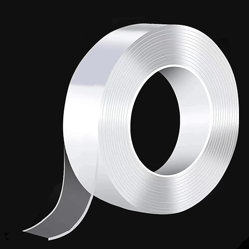 Cinta nano de doble cara resistente, 1.18 pulgadas x 10 pies, nano cinta transparente extraíble, cinta acrílica de doble cara, cinta adhesiva de