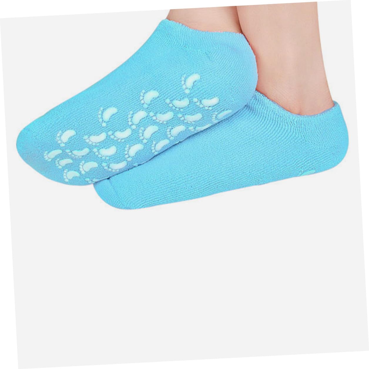Baluue Calcetines Hidratantes para Pies de Algodón Aceites Esenciales, 3 Pares Antideslizantes para Cuidado Spa en Casa, Protección contra Sequedad y Aspereza