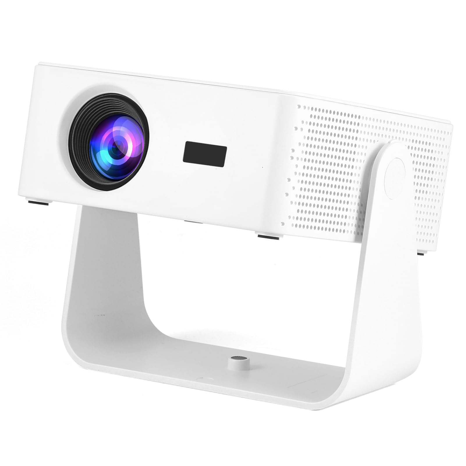 Mini proiettore intelligente, app integrata, Android 13, Full HD 1080P, supporta la decodifica 4K, correzione trapezoidale automatica, WiFi Bluetooth, proiettore portatile con supporto girevole per