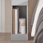 SoBuy Table de chevet gris moderne avec tiroir - Table d'appoint compacte pour chambre, salon, canapé - Petite Table de chevet avec compartiment ouvert pour le stockage, Organisation,Petite Space FBT111-HG