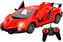 Carrinho Controle Remoto Brinquedo Abre A Porta 7 Funções Rápido Forte (VERMELHO)