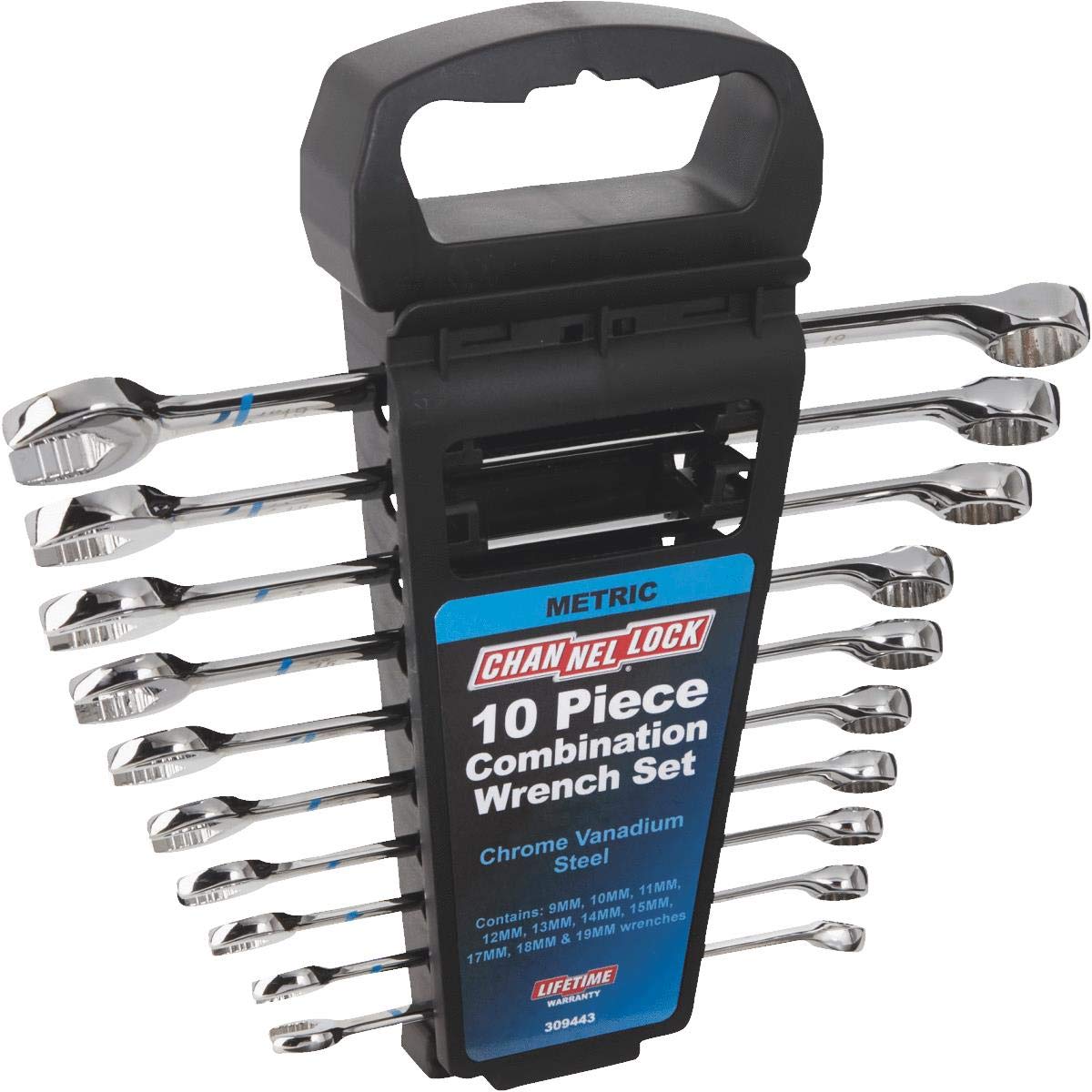 10pc Metric Combination Wrench Set (9mm to 19mm)