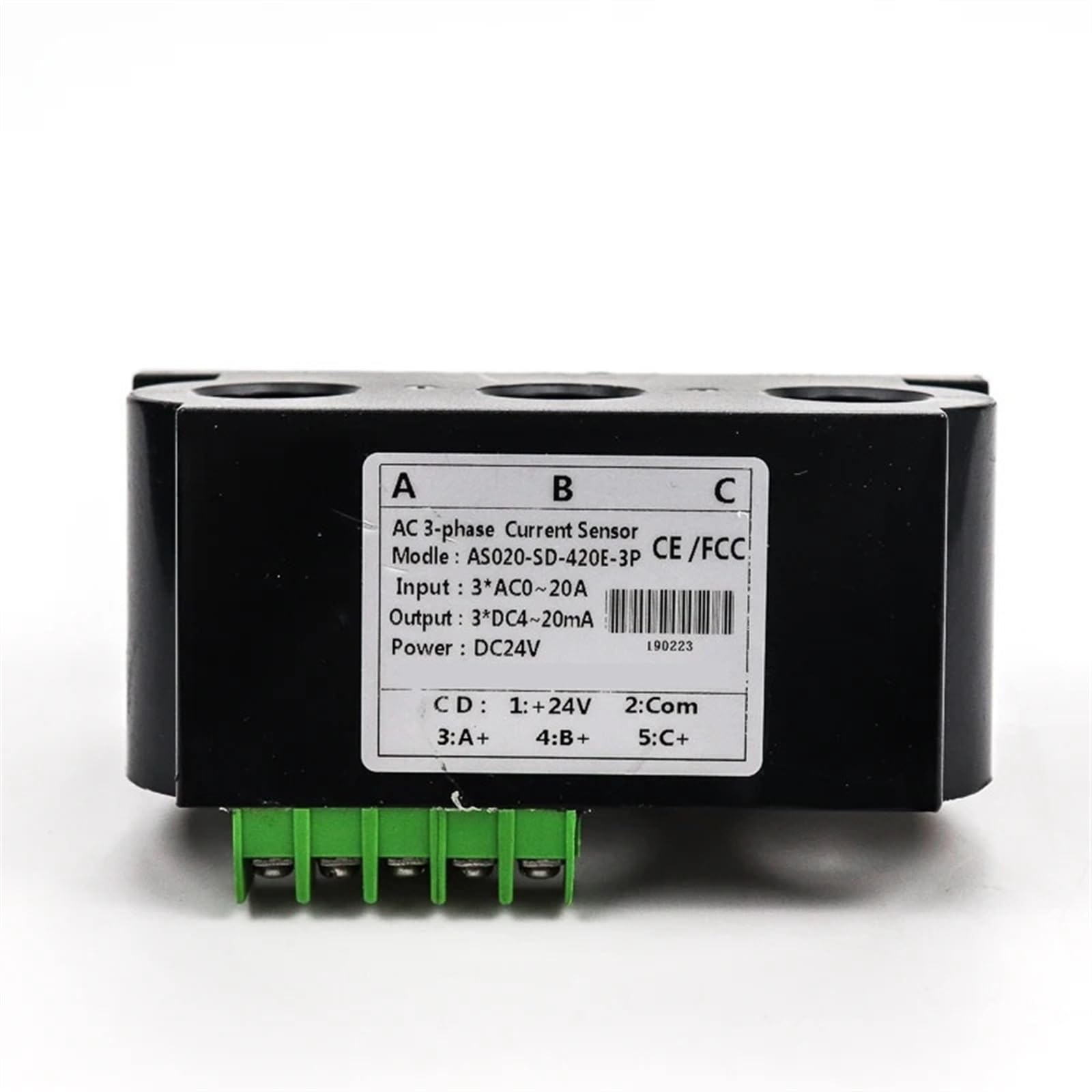 Transmetteur triphasé boîtier perforation AC 0-10A stable - 7