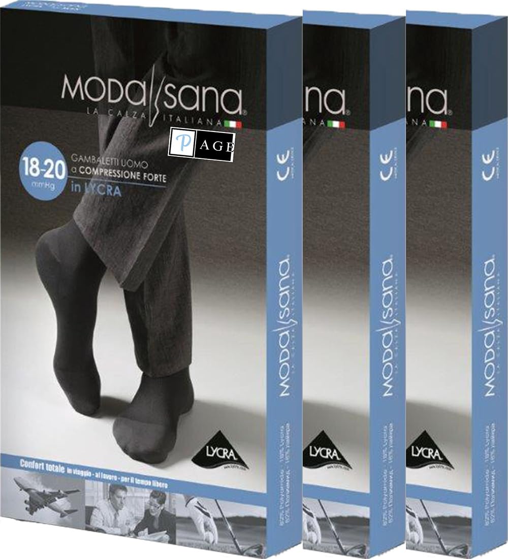 p age 3 Paia di Modasana Gambaletti Uomo Calze a compressione graduata 18/20 mmHg