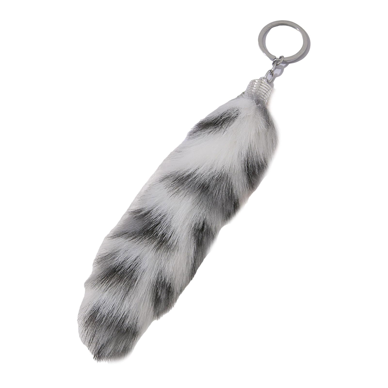 Jiingekk Women's Color Random 5.9Inch Plush Tail Pendant Keychain Tail Keyring Pendant Animal Tail Key Holder Keychain Decorations Purse Bag Charm