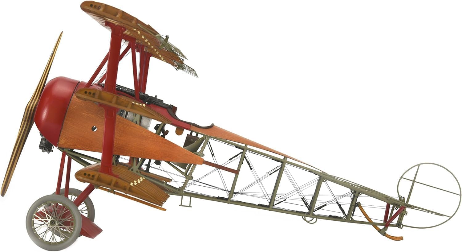 Artesanía Latina - Flugzeugmodell aus Holz und Metall Deutsche Kampfjet Fokker Dr. I - Roter Baron – Modell 20350, Maßstab 1:16 - Modelle zum Bauen - Expertenniveau
