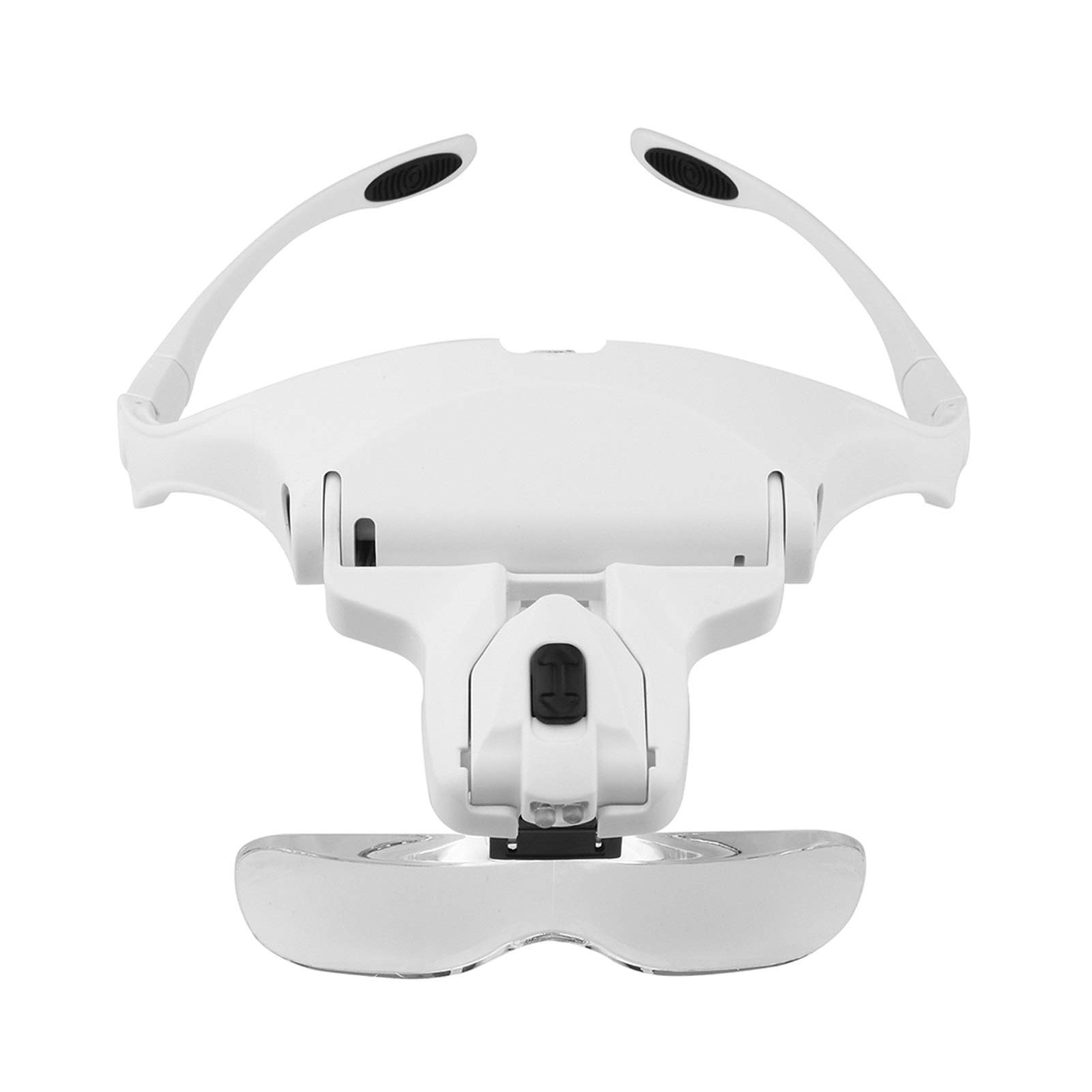 asdchZen Headband Magnifier,Head Magnifier Glasses 1.0X 1.5X 2.0X 2.5X 3.5X Magnifying Adjustable Head Magnifier Bracket Loupe With 2 Lights Tool Headband Magnifier Glasses