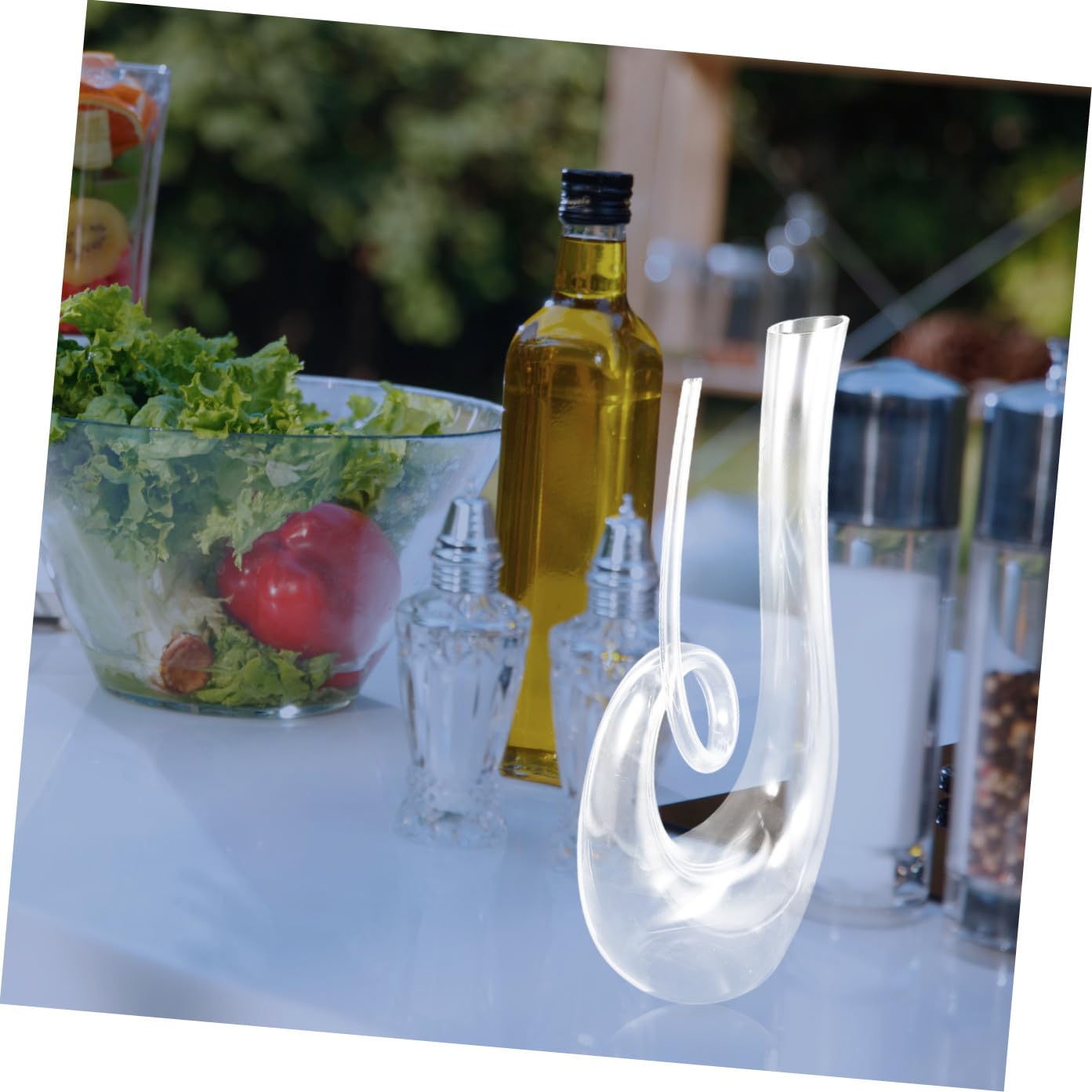 DOITOOL Decanter per Vino in Cristallo Trasparente 1300Ml Aeratore Creativo Piccolo e Unico Distributore di Bevande Conico per Ristoranti Bar e Uso Domestico