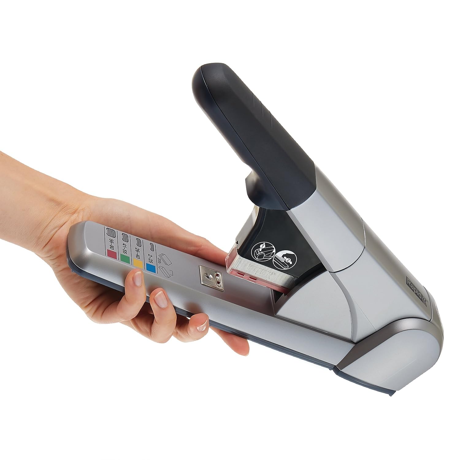 Rapid 02892 Heavy Duty Cartridge Stapler, 80 Sheet Capacity, Silver - Image 9