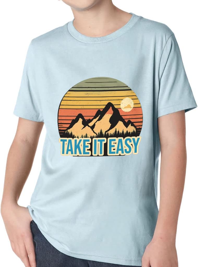 Take It Easy Kids' Classic Fit T-Shirt - Mountain T-Shirt - Sunset Classic Fit Tee