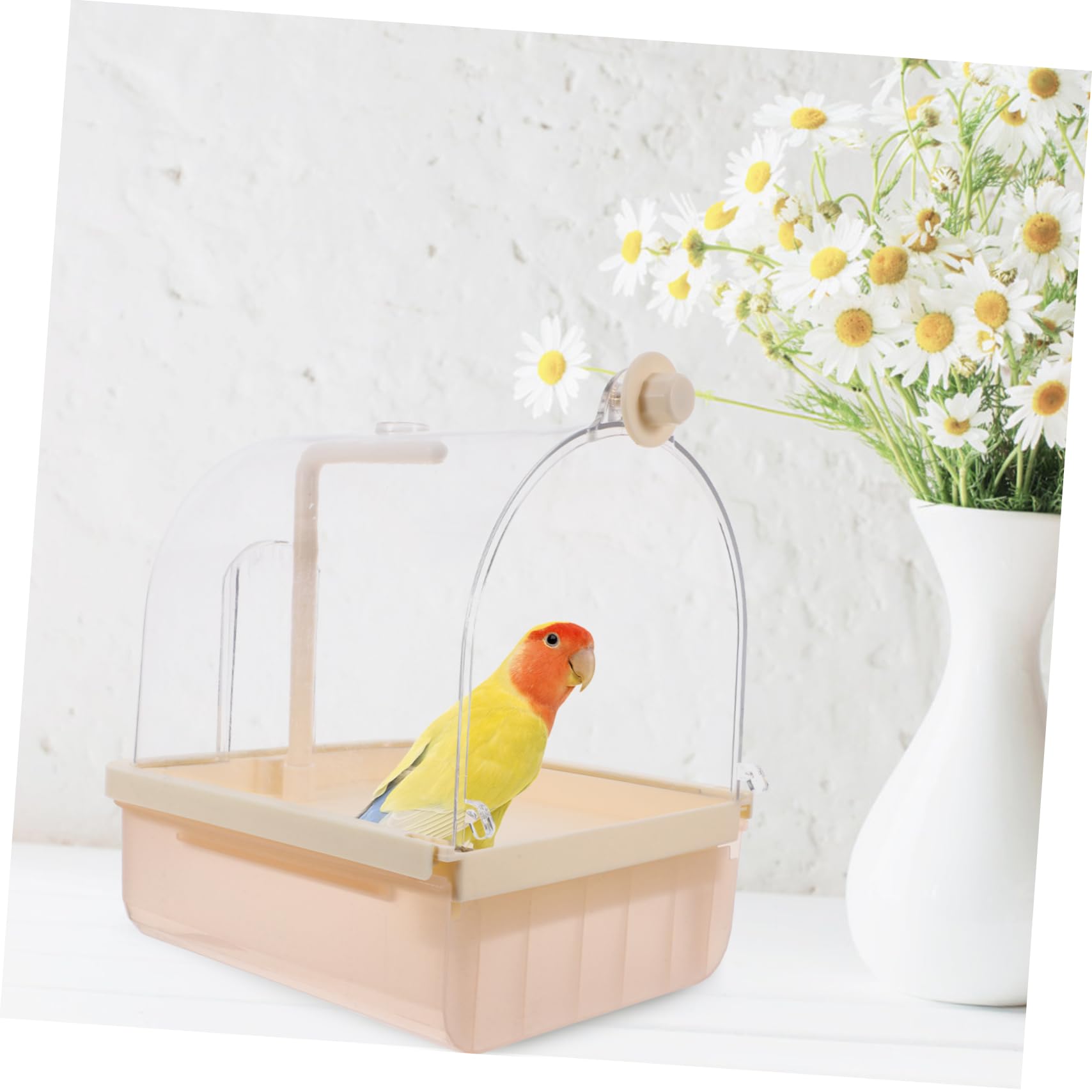 SUPVOX Bagno per Uccelli da Gabbia per Pappagalli, Vasca Esterna in ABS, Installazione Facile, Bagnetto Automatico per Gabbie Piccole e Medie